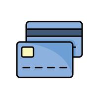 credit card icon vector design template in white background