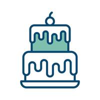 birthday cake icon vector design template in white background