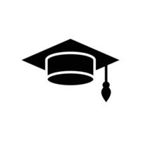 graduation cap icon vector design template in white background