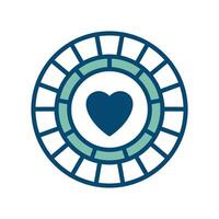 poker chip icon vector design template in white background