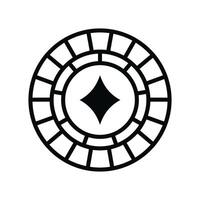 poker chip icon vector design template in white background
