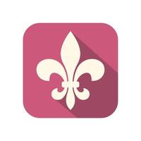 fleur Delaware lis icono vector diseño modelo en blanco antecedentes