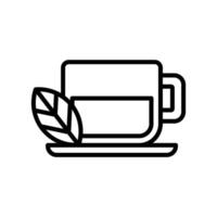 té hora icono vector diseño modelo en blanco antecedentes