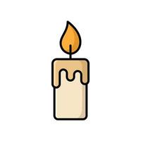 candle icon vector design template in white background