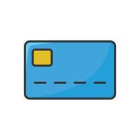 credit card icon vector design template in white background