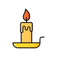 candle icon vector design template in white background