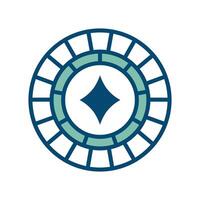 poker chip icon vector design template in white background