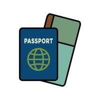 pasaporte icono vector diseño modelo en blanco antecedentes