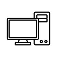 computadora icono vector diseño modelo en blanco antecedentes