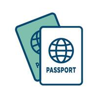 pasaporte icono vector diseño modelo en blanco antecedentes