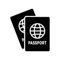 pasaporte icono vector diseño modelo en blanco antecedentes