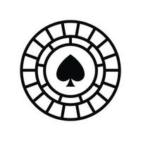 poker chip icon vector design template in white background