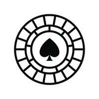 poker chip icon vector design template in white background