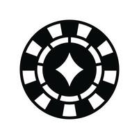 poker chip icon vector design template in white background