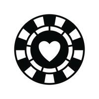 poker chip icon vector design template in white background