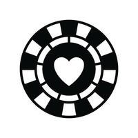 poker chip icon vector design template in white background