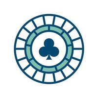 poker chip icon vector design template in white background