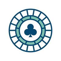 poker chip icon vector design template in white background