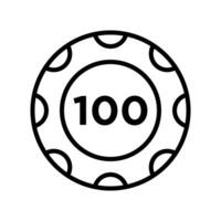 poker chip icon vector design template in white background