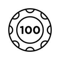 poker chip icon vector design template in white background