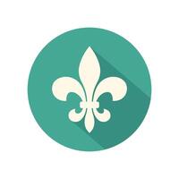 fleur de lis icon vector design template in white background