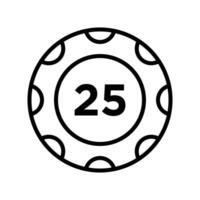 poker chip icon vector design template in white background