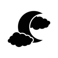 night icon vector design template in white background