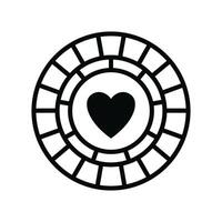 poker chip icon vector design template in white background