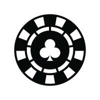 poker chip icon vector design template in white background