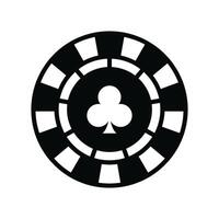 poker chip icon vector design template in white background