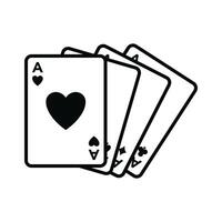 poker card icon vector design template in white background