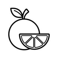 naranja Fruta icono vector diseño modelo en blanco antecedentes