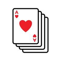 poker card icon vector design template in white background