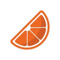 orange fruit icon vector design template in white background