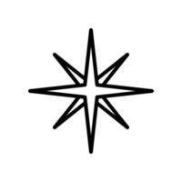 north star icon vector design template in white background