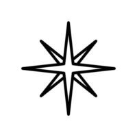 north star icon vector design template in white background