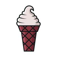 ice cream icon vector design template in white background