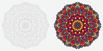 vistoso moderno mandala diseño , negro y blanco mandala diseño, resumen mandala floral ornamento vector