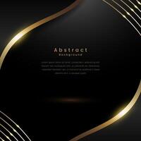 luxury black shining gold background vector