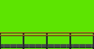 3D green screen moving forward animation with bridge road object, 3d render video