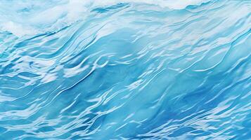 AI generated Blue water ocean texture, top view photo