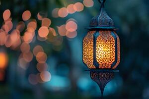 AI generated Lantern Ideal for Ramadan concept photo