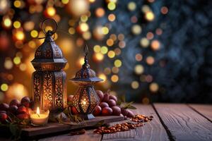 AI generated concept for islamic celebration day ramadan kareem photo