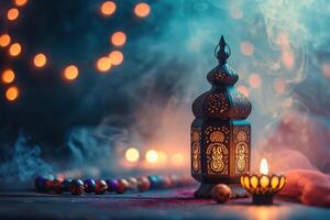 AI generated concept for islamic celebration day ramadan kareem photo