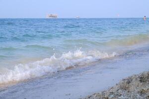 sea waves on the shore of the Black Sea photo