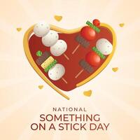 National Something On a Stick Day design template good for celebration usage. food illustration. flat design. vector eps 10.