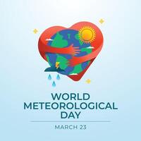 World Meteorological Day design template good for celebration usage. meteorological vector illustration. flat design. vector eps 10.