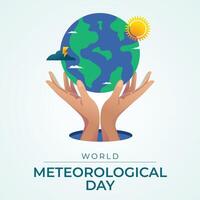 World Meteorological Day design template good for celebration usage. meteorological vector illustration. flat design. vector eps 10.