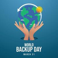 World Backup Day vector design template good for celebration usage. flat design. backup design template. eps 10.