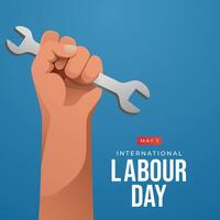 International Labour Day vector design template good for celebration usage. vector eps 10.  flat design.